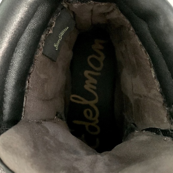 Sam Edelman Caldwell Rain Boots, Size 6, Black with Tweed Trim - Picture 5 of 5